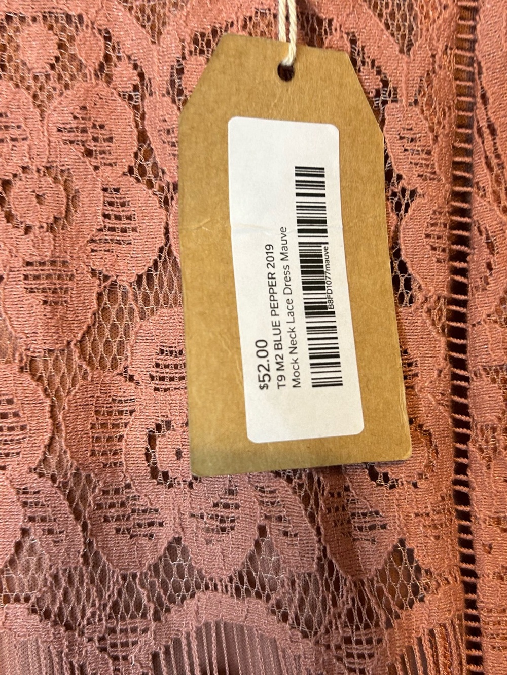 Blu Pepper Women’s Large Lace Overlay Dress Knee Length Salmon New 68 - Picture 4 of 9